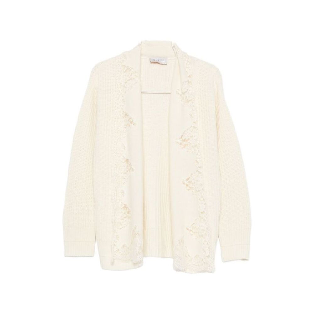 Ermanno Women Lace-Trim Cotton Cardigan